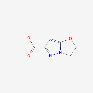 molecular formula C7H8N2O3 B12989476 Methyl 2,3-dihydropyrazolo[5,1-b]oxazole-6-carboxylate 