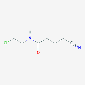 molecular formula C7H11ClN2O B12989479 N-(2-Chloroethyl)-4-cyanobutanamide 