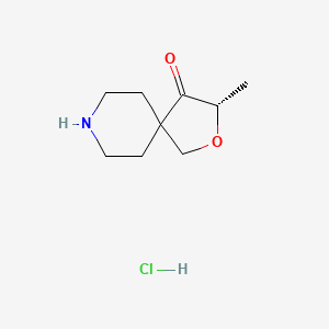 molecular formula C9H16ClNO2 B12989489 (S)-3-Methyl-2-oxa-8-azaspiro[4.5]decan-4-one hydrochloride 