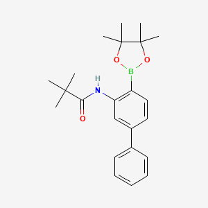 N-(4-(4,4,5,5-Tetramethyl-1,3,2-dioxaborolan-2-yl)-[1,1'-biphenyl]-3-yl)pivalamide