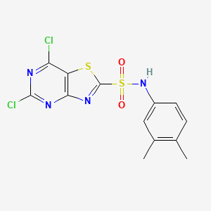 5,7-Dichloro-N-(3,4-dimethylphenyl)thiazolo[4,5-d]pyrimidine-2-sulfonamide