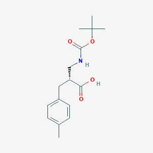 molecular formula C16H23NO4 B12989602 (R)-3-((tert-Butoxycarbonyl)amino)-2-(4-methylbenzyl)propanoic acid 