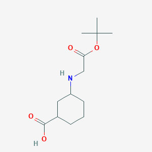 molecular formula C13H23NO4 B12989631 3-((2-(tert-Butoxy)-2-oxoethyl)amino)cyclohexane-1-carboxylic acid 