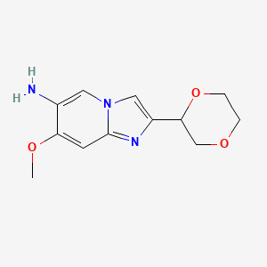 2-(1,4-Dioxan-2-yl)-7-methoxyimidazo[1,2-a]pyridin-6-amine