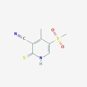 4-Methyl-5-(methylsulfonyl)-2-thioxo-1,2-dihydropyridine-3-carbonitrile