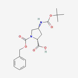 (2R,4R)-1-((Benzyloxy)carbonyl)-4-((tert-butoxycarbonyl)amino)pyrrolidine-2-carboxylic acid