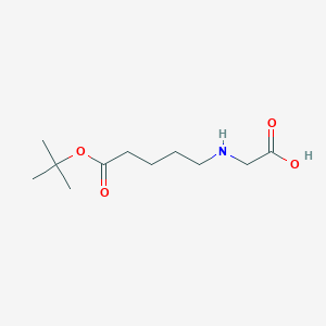 molecular formula C11H21NO4 B12989795 2-((5-(tert-Butoxy)-5-oxopentyl)amino)acetic acid 