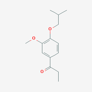 molecular formula C14H20O3 B12989799 4'-iso-Butoxy-3'-methoxypropiophenone CAS No. 1443346-30-2