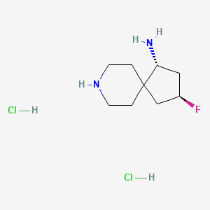 molecular formula C9H19Cl2FN2 B12989807 (1R,3S)-3-Fluoro-8-azaspiro[4.5]decan-1-amine dihydrochloride 