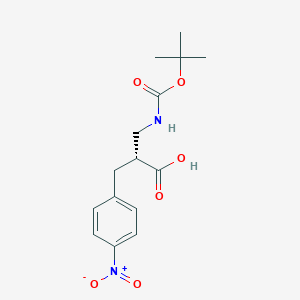 molecular formula C15H20N2O6 B12989808 (R)-3-((tert-Butoxycarbonyl)amino)-2-(4-nitrobenzyl)propanoic acid 