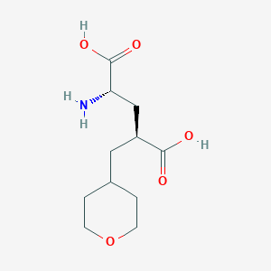 (2s,4s)-2-Amino-4-((tetrahydro-2h-pyran-4-yl)methyl)pentanedioic acid