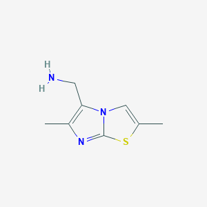 molecular formula C8H11N3S B12989837 (2,6-Dimethylimidazo[2,1-b]thiazol-5-yl)methanamine 