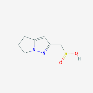 molecular formula C7H10N2O2S B12989843 (5,6-Dihydro-4H-pyrrolo[1,2-b]pyrazol-2-yl)methanesulfinic acid 