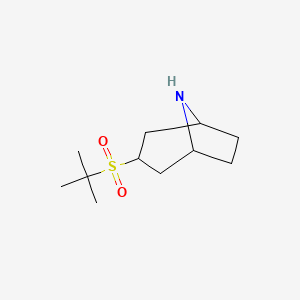 molecular formula C11H21NO2S B12989847 3-(tert-Butylsulfonyl)-8-azabicyclo[3.2.1]octane 