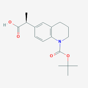 (S)-2-(1-(tert-Butoxycarbonyl)-1,2,3,4-tetrahydroquinolin-6-yl)propanoic acid