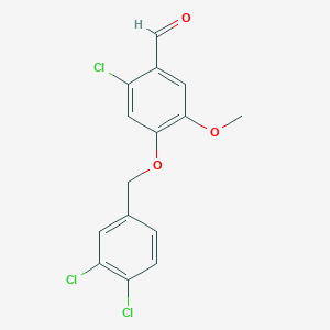 2-Chloro-4-((3,4-dichlorobenzyl)oxy)-5-methoxybenzaldehyde