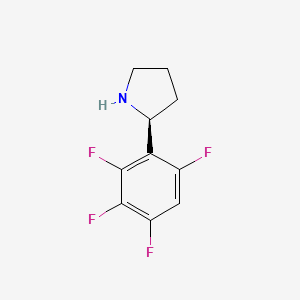 molecular formula C10H9F4N B12989911 (S)-2-(2,3,4,6-Tetrafluorophenyl)pyrrolidine 