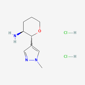 (2R,3S)-2-(1-methyl-1H-pyrazol-4-yl)oxan-3-amine dihydrochloride