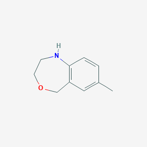 molecular formula C10H13NO B12989967 7-Methyl-1,2,3,5-tetrahydrobenzo[e][1,4]oxazepine 