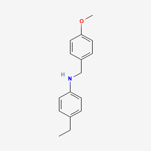 molecular formula C16H19NO B12990030 4-Ethyl-N-(4-methoxybenzyl)aniline 