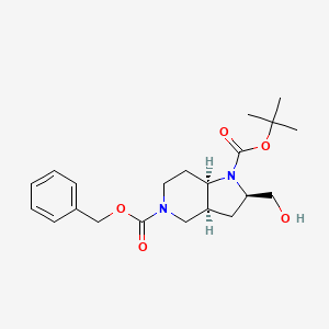 5-Benzyl 1-(tert-butyl) (2R,3aS,7aR)-2-(hydroxymethyl)hexahydro-1H-pyrrolo[3,2-c]pyridine-1,5(4H)-dicarboxylate