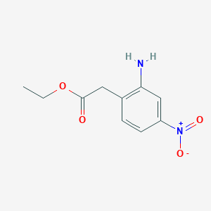 molecular formula C10H12N2O4 B12990061 Ethyl 2-(2-amino-4-nitrophenyl)acetate 