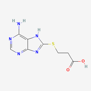 molecular formula C8H9N5O2S B1299011 3-(6-氨基-9H-嘌呤-8-基硫基)-丙酸 CAS No. 304444-49-3