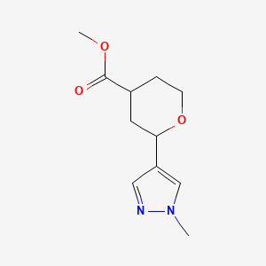 Methyl 2-(1-methyl-1H-pyrazol-4-yl)tetrahydro-2H-pyran-4-carboxylate