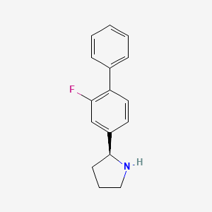 molecular formula C16H16FN B12990180 (2S)-2-(3-Fluoro-4-phenylphenyl)pyrrolidine 