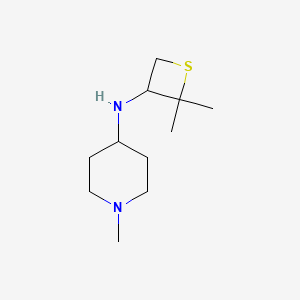 molecular formula C11H22N2S B12990205 N-(2,2-Dimethylthietan-3-yl)-1-methylpiperidin-4-amine 