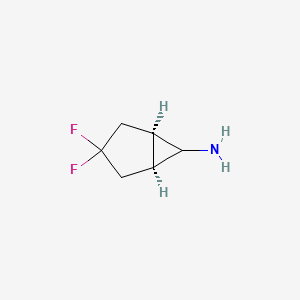 molecular formula C6H9F2N B12990208 Rel-(1R,5S,6r)-3,3-difluorobicyclo[3.1.0]hexan-6-amine 