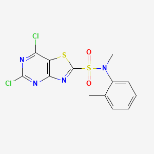 5,7-Dichloro-N-methyl-N-(o-tolyl)thiazolo[4,5-d]pyrimidine-2-sulfonamide