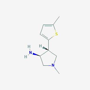 (3S,4R)-1-Methyl-4-(5-methylthiophen-2-yl)pyrrolidin-3-amine