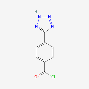 molecular formula C8H5ClN4O B12990236 4-(1H-Tetrazol-5-yl)benzoyl chloride 