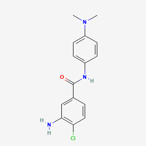 molecular formula C15H16ClN3O B12990251 3-Amino-4-chloro-N-(4-(dimethylamino)phenyl)benzamide 