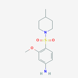 molecular formula C13H20N2O3S B1299029 3-甲氧基-4-(4-甲基-哌啶-1-磺酰基)-苯胺 CAS No. 436091-53-1