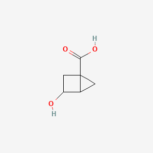 molecular formula C6H8O3 B12990301 3-Hydroxybicyclo[2.1.0]pentane-1-carboxylic acid 