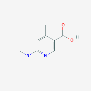 molecular formula C9H12N2O2 B12990302 6-(Dimethylamino)-4-methylnicotinic acid 