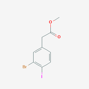 molecular formula C9H8BrIO2 B12990319 Methyl 2-(3-bromo-4-iodophenyl)acetate CAS No. 1208075-30-2