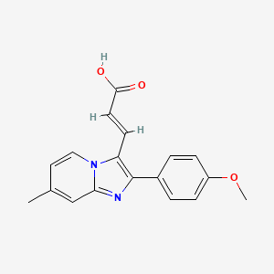 3-(2-(4-Methoxyphenyl)-7-methylimidazo[1,2-a]pyridin-3-yl)acrylic acid