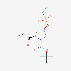 1-(tert-Butyl) 2-methyl (2S,4R)-4-((ethylsulfonyl)oxy)pyrrolidine-1,2-dicarboxylate