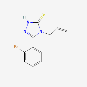 molecular formula C11H10BrN3S B1299034 4-烯丙基-5-(2-溴苯基)-2,4-二氢-[1,2,4]三唑-3-硫酮 CAS No. 328090-49-9