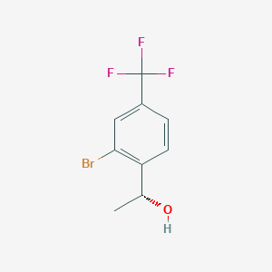 molecular formula C9H8BrF3O B12990342 (R)-1-(2-Bromo-4-(trifluoromethyl)phenyl)ethan-1-ol 