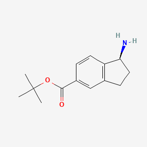 tert-Butyl (S)-1-amino-2,3-dihydro-1H-indene-5-carboxylate