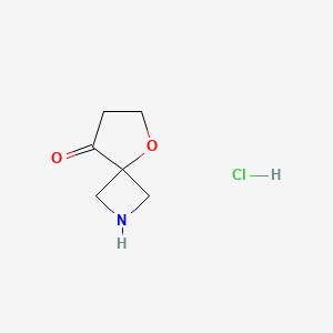 molecular formula C6H10ClNO2 B12990383 5-Oxa-2-azaspiro[3.4]octan-8-one hydrochloride 