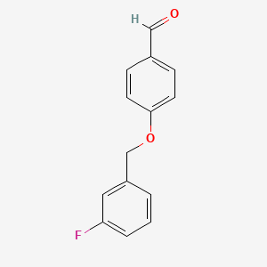 molecular formula C14H11FO2 B1299039 4-[(3-氟苯基)甲氧基]苯甲醛 CAS No. 66742-57-2