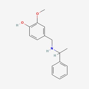 2-Methoxy-4-[(1-phenylethylamino)methyl]phenol