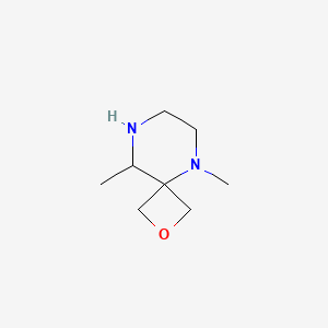 molecular formula C8H16N2O B12990396 5,9-Dimethyl-2-oxa-5,8-diazaspiro[3.5]nonane 