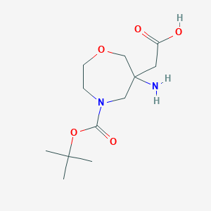 2-(6-Amino-4-tert-butoxycarbonyl-1,4-oxazepan-6-yl)acetic acid