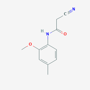 molecular formula C11H12N2O2 B12990416 2-Cyano-N-(2-methoxy-4-methylphenyl)acetamide 